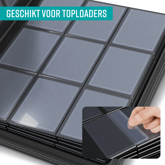 toploader verzamelmap binder 288 zwart