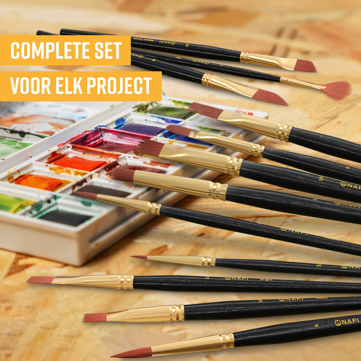 NAPI Penselen – Set van 12 Stuks