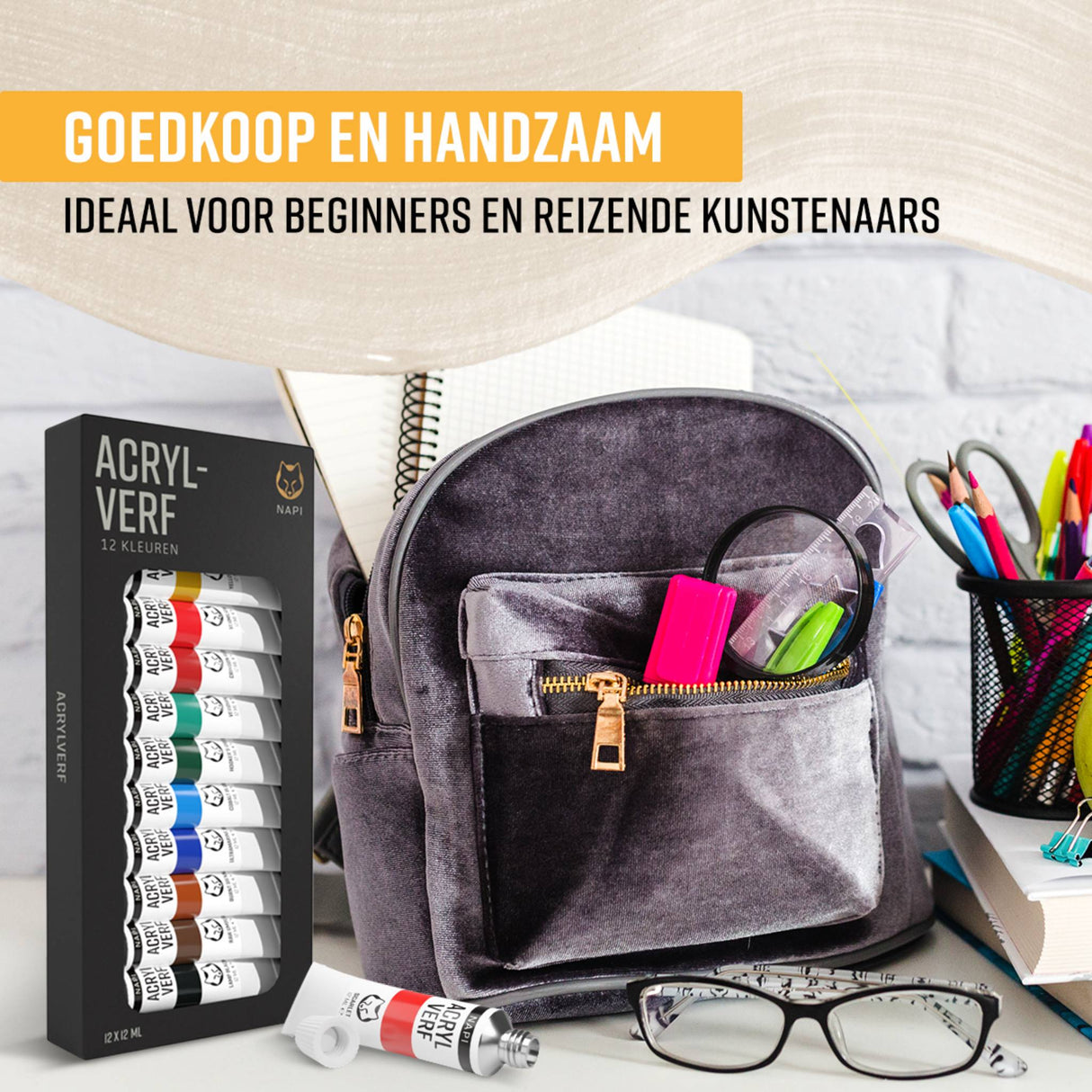 NAPI Acrylverf 12 Kleuren – 12ML