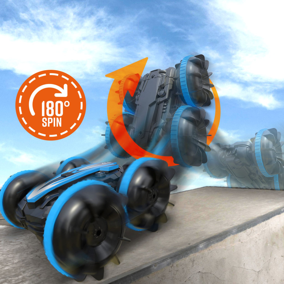 Flip, spin en stunt in elke richting!