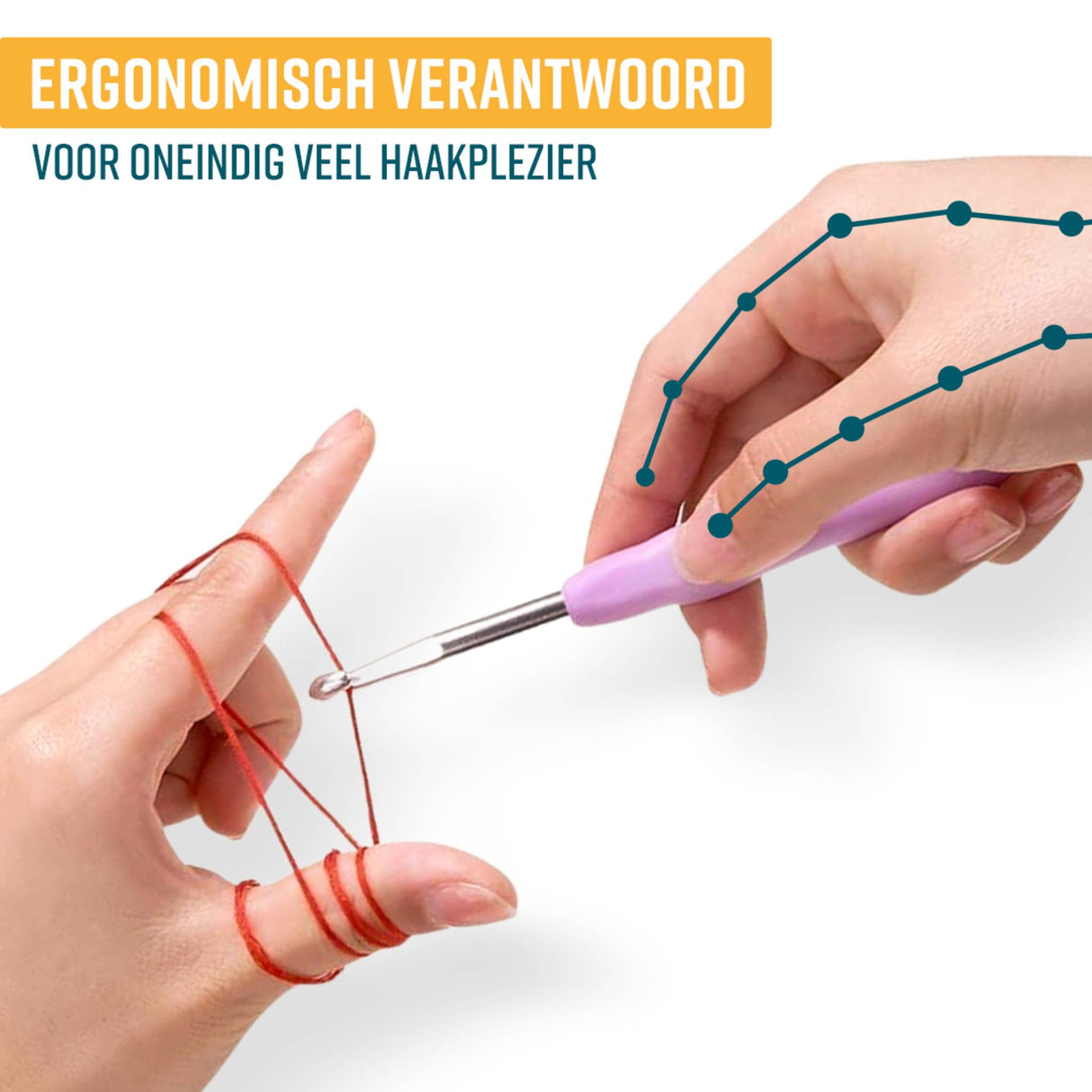 NAPI Haaknaalden – 59-delige Set met Softgrip & Blauw Etui