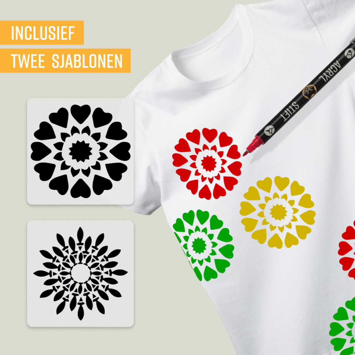 NAPI Acrylstiften - Dual Tip - Set van 36