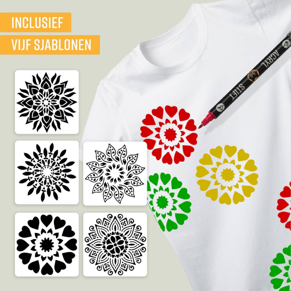 NAPI Acrylstiften - Dual Tip - Set van 48