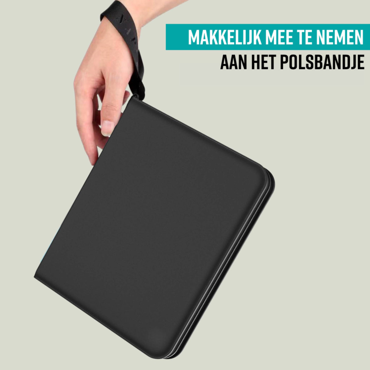 NAPI Verzamelmap voor 400 Kaarten - 4 Pocket - Zwart