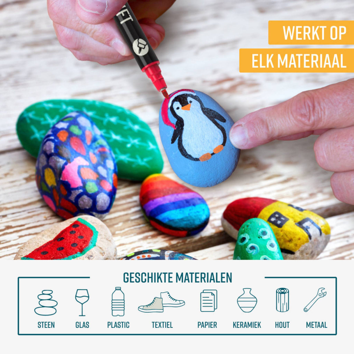 NAPI Acrylstiften - Dual Tip - Set van 36