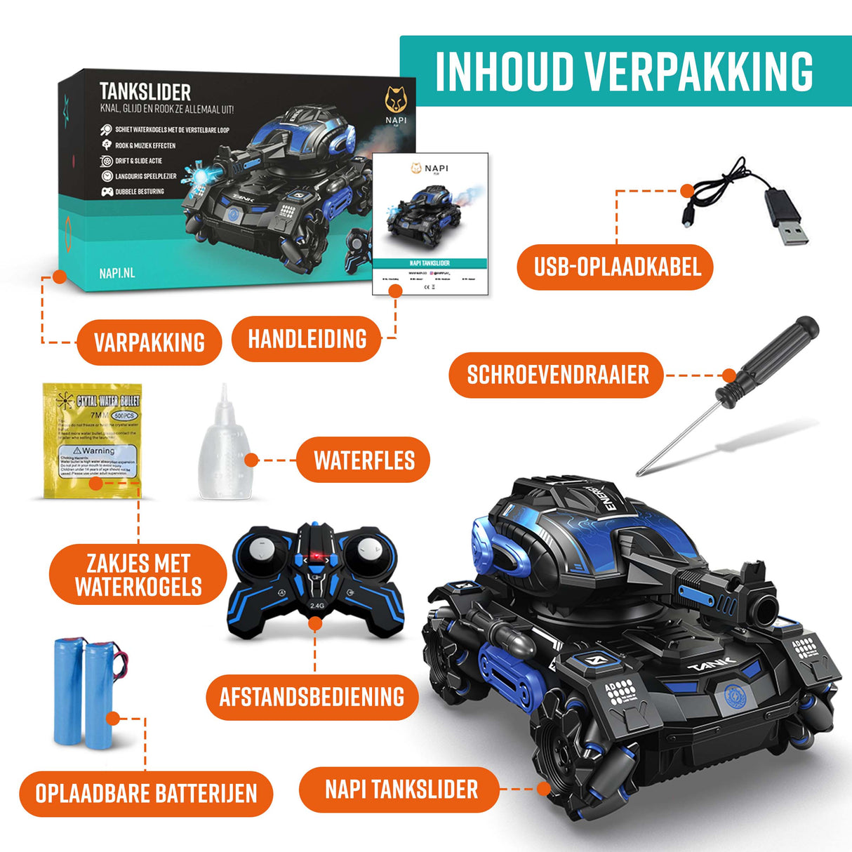 Bestuurbare Auto - Tankslider