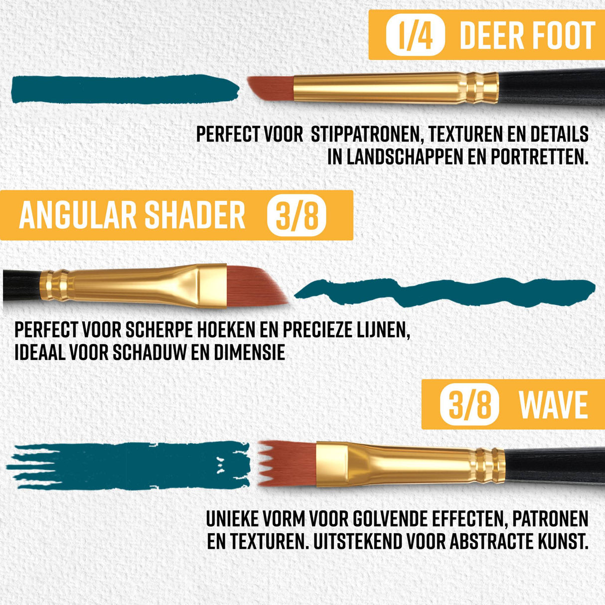 NAPI Penselen – Set van 12 Stuks