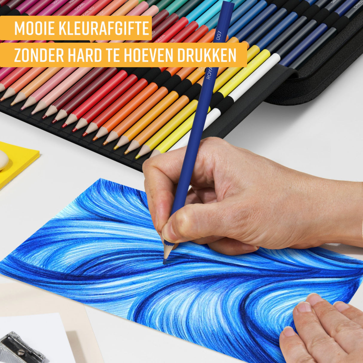 NAPI 72 Kleurpotloden - Oliebasis Tekenset met Luxe Accessoires