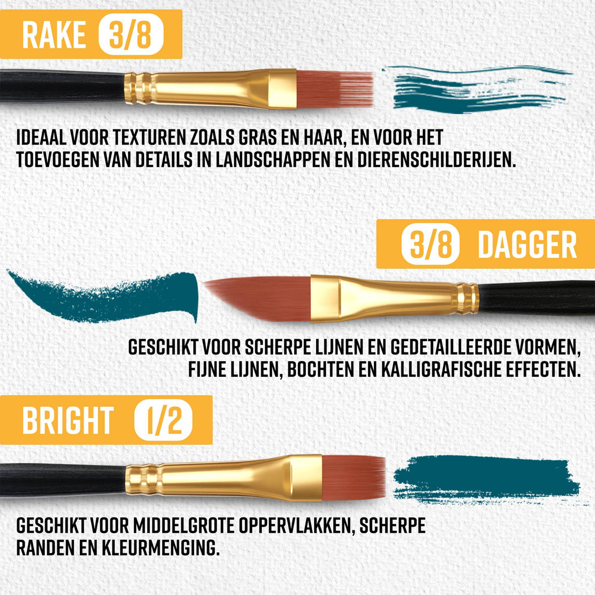 NAPI Penselen – Set van 12 Stuks