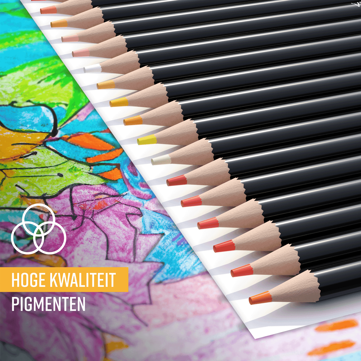 NAPI Kleurpotloden - Oliebasis - Professionele Set van 72 Kleuren