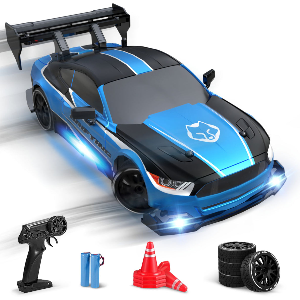 Bestuurbare drift auto NAPI blauw