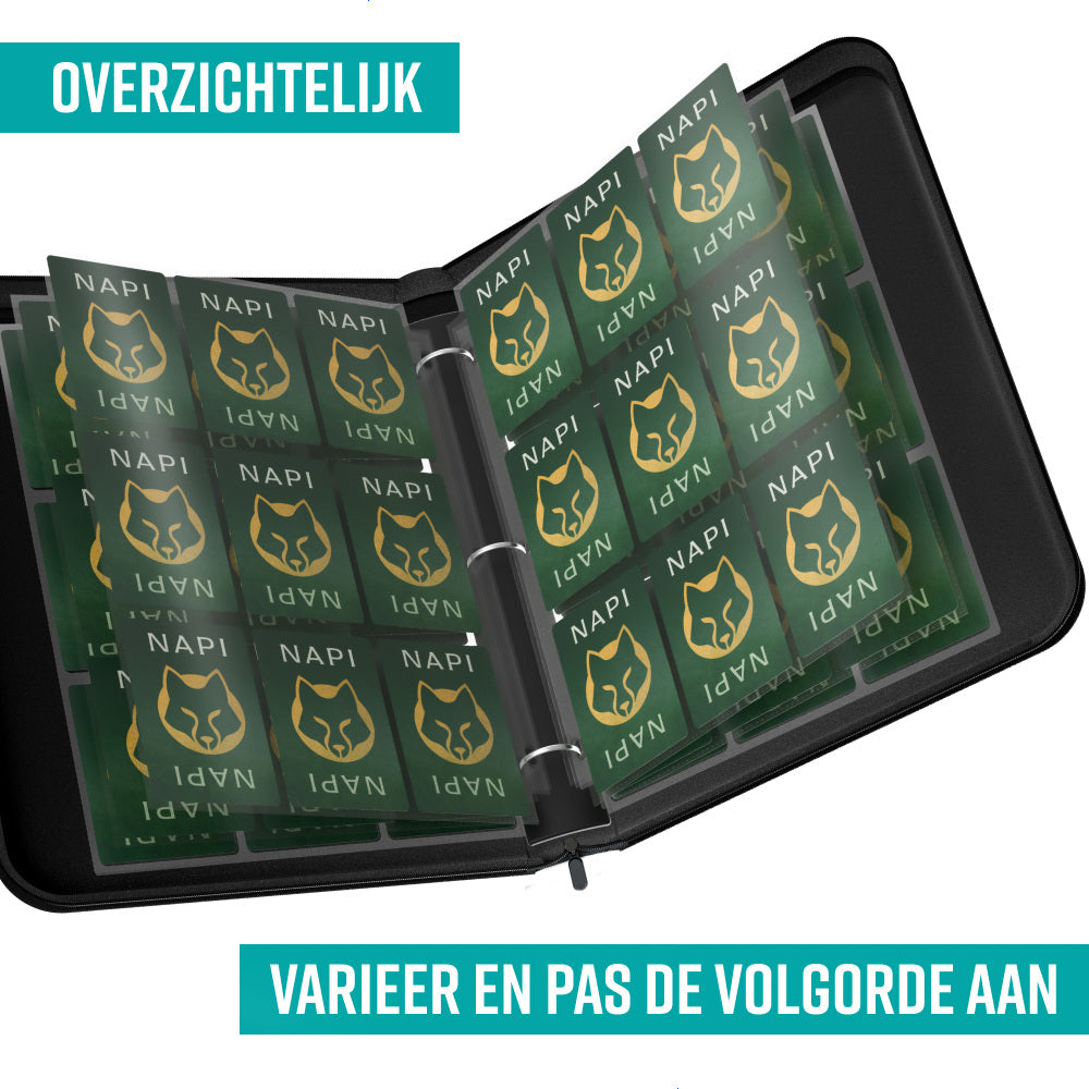 NAPI Verzamelmap voor 900 Kaarten - 9 Pocket - Zwart