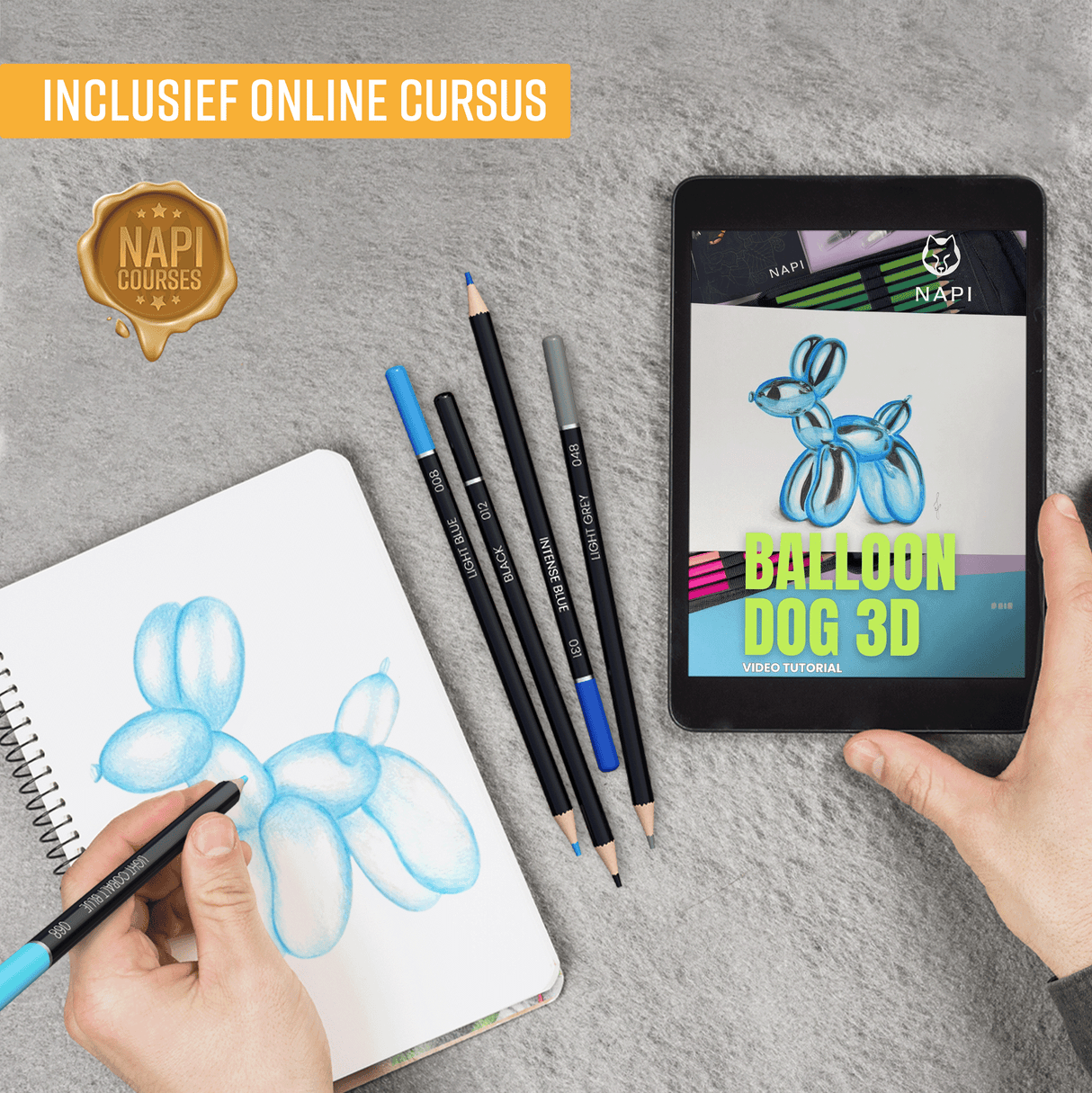 NAPI Kleurpotloden - Oliebasis - Professionele Set van 72 Kleuren