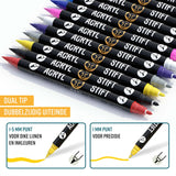 NAPI Happy Stones – Set van 12 Witte Stenen & 24 Acrylstiften