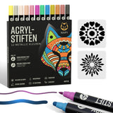 NAPI 12 Acrylstiften Dual Tip - Metallic