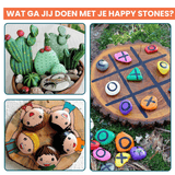 Napi Happy Stones 12st - Plat - Wit