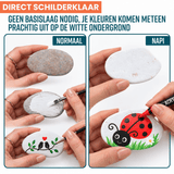 Napi Happy Stones 12st - Plat - Wit