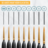 NAPI Precisie Penselen – Set van 9 Stuks