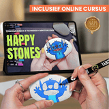 Napi Happy Stones 12st - Plat - Wit