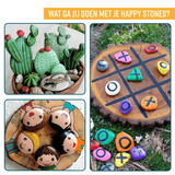 NAPI Happy Stones – Set van 12 Witte Stenen & 24 Acrylstiften