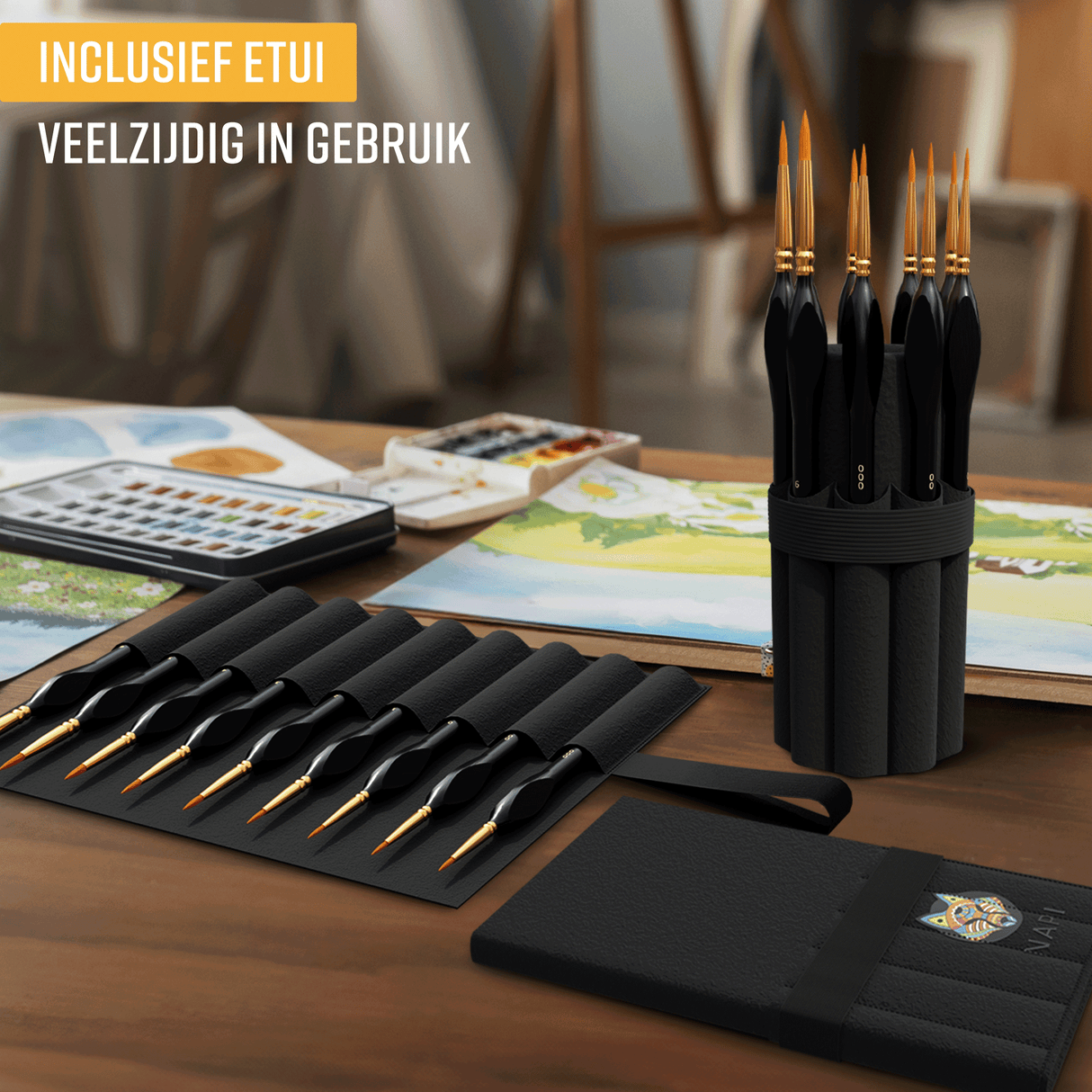 NAPI Precisie Penselen – Set van 9 Stuks
