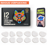 Napi Happy Stones 12st - Plat - Wit