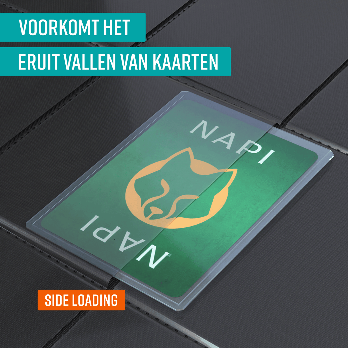 NAPI Toploader Verzamelmap voor 288 Kaarten – 9 Pocket – Zwart