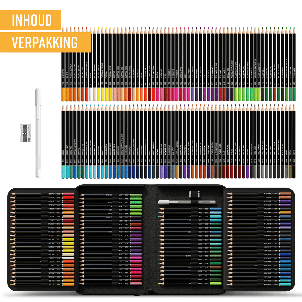 NAPI 120 Kleurpotloden - Oliebasis Tekenset met Luxe Accessoires