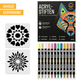 NAPI 12 Acrylstiften Dual Tip - Metallic