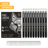 NAPI Fineliners Zwart 10 Stuks