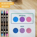 NAPI Acrylstiften - Dual Tip - Set van 12