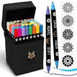 NAPI Acrylstiften - Dual Tip - Set van 48