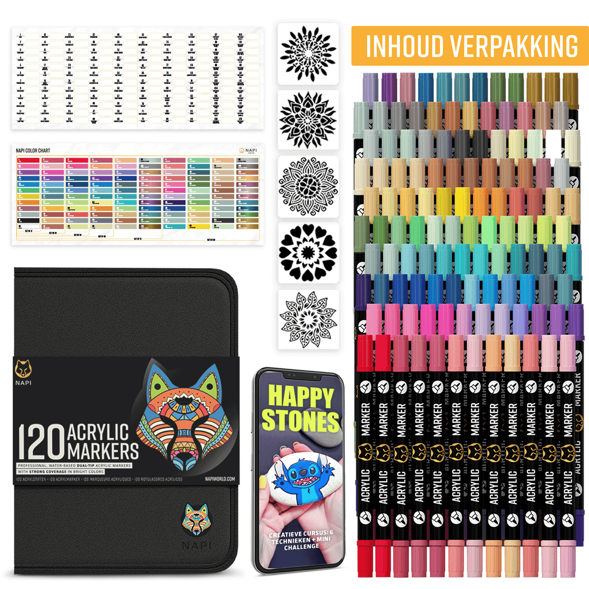 NAPI 120 Acrylstiften - Brush & Fine Tip
