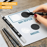 NAPI 6 Acrylstiften - Zwart & Wit - Brush & Fine Tip