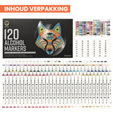 Napi Alcohol Markers 120st - Brush & Chisel Tip