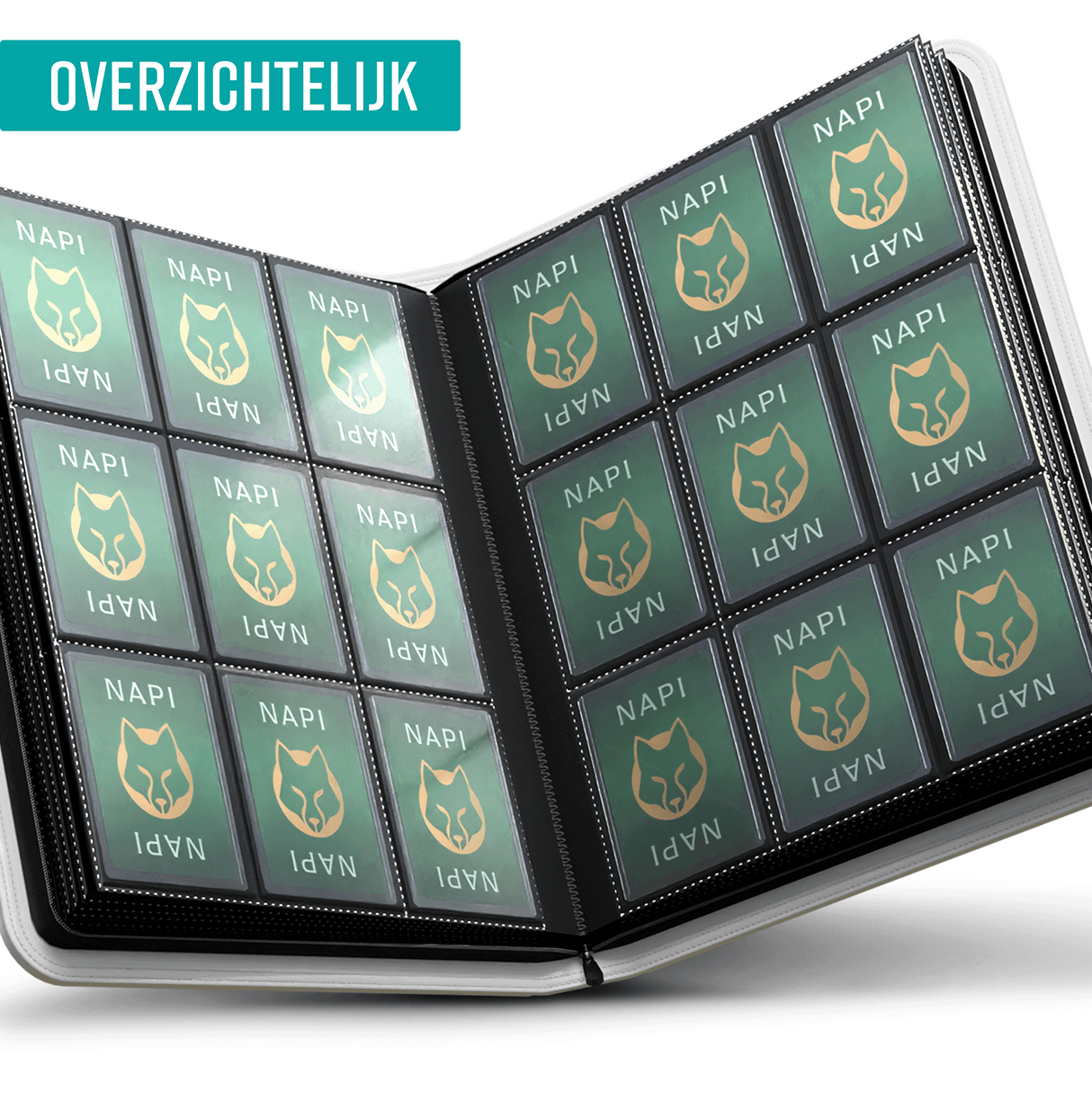 NAPI Toploader Verzamelmap 288 Kaarten – 9 Pocket – Rood