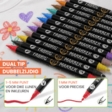 Napi Textielstiften 24st - Dual Tip
